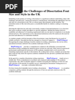 Dissertation Font Size and Style Uk