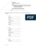 Contoh Surat Perjanjian Kerjasama Dalam Bidang Bisnis FH UII