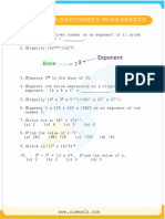 Cuemaths Class 7 Maths Worksheet Exponents Powers