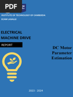 Electrical Machine Drive DC Motor Parameter Estimation: Institute of Technology of Cambodia Ecam Lasalle