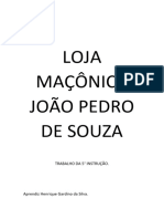 Trabalho Resumo - 5 Instrução Maçônica