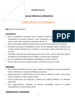 Secuencia Didactica Matemática Aprendemos Numeros