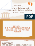 Chapter II Lesson 1 The Philippine Government Science and Technology Agenda