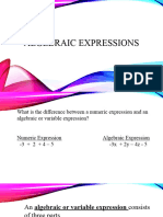 Algebraic Expressions