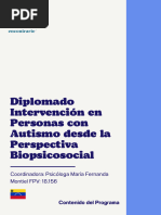 Venezuela Diplomado Intervención en Personas Con Autismo Desde La Perspectivo Biopsicosocial