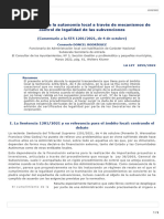 Publicación La Vulneración de La Autonomía Local A Través de Mecanismos de Control de Legalidad de Las Subvenciones