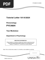 Tutorial Letter 101/0/2024: Personology