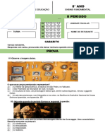 Prova Artes 8 Ano Ii Periodo