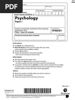 Specimen QP - Paper 1 Edexcel Psychology GCSE