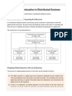 Query Optimization in Distributed Systems