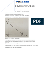 Uneb U.C.E Mathematics Paper 2 2018