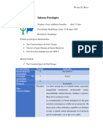 Informe Psicológico Oscar In.