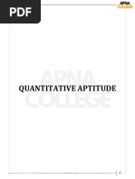 Quantitative Aptitude Sheet by Apna College @deltabatch Apna