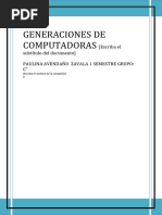 Generaciones de Computadoras