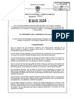 Decreto No. 0312 Del 6 de Marzo de 2024