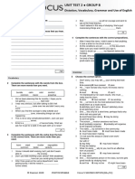 Focus5 2E Unit Test Unit2 Dictation Vocabulary Grammar UoE GroupB