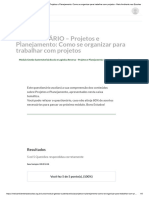 QUESTIONÁRIO - Projetos e Planejamento - Como Se Organizar para Trabalhar Com Projetos - Meio Ambiente Nas Escolas