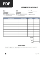 Itemized Invoice