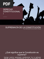 Derecho Constitucional I Supremacia de La Constitución