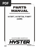 H170FT, H175FT36, F190FT (A299) : 4000501 ©2012 Hyster Company 08/2012