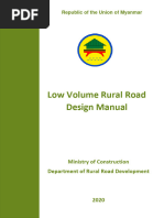 Low Volume Rural Road Design Manual: Ministry of Construction Department of Rural Road Development