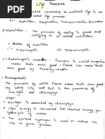 Life Processes Notes (Nutrition)