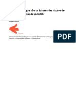 Você Sabe o Que São Os Fatores de Risco e de Proteção em Saúde Mental?