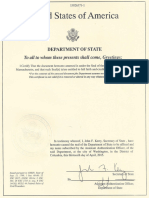 USDOS Apostille Certificate Sample