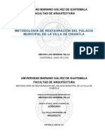 Metodología de Restauración Del Palacio Municipal de La Villa de Chiantla (Néstor Luis Herrera Tello)