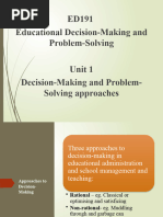 Unit 1 - PPT Decision-Making and Problem-Solving Approaches