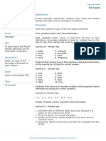 Ramadan Worksheet