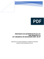 Propuesta de Ley Organica de Educacioon Version Semifinalpdf