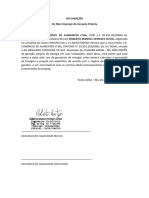 Declaração de Não Emprego de Geração Própria