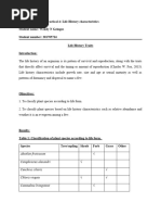 Population Ecology Life History Report