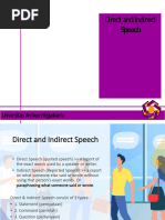 Direct and Indirect Speech