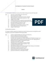 Lesson 3 Exercises Recording Transactions of A Service Enterprise