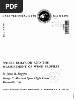 Sphere Behavior A N D The Measurement of Wind Profiles