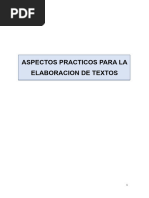 Aspectos Practicos para La Elaboracion de Textos