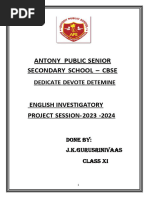 Class 11 English Project