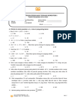 Soal PTS 1 Matematika Kelas 6 Tahun 2019-2020