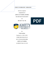 Agreement To Mediation