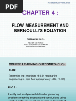 Chapter 4 Flow Measurement and Bernoulli Equation