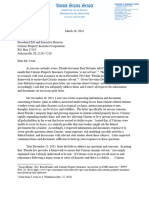 Senator Sheldon Whitehouse Letter On Citizens Property Insurance