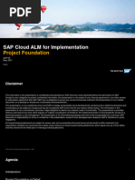 SAP Cloud ALM For Implementation - Project Foundation