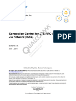 Connection Control For LTE RRC in Reliance Jio Network (India)