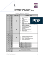 MET2 Suggested Teaching Schedule