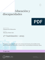 Uba Monzani M.I. 2023 Educación y Discapacidades