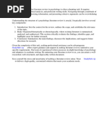 Psychology Literature Review Structure