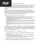 Literature Review Structure Format