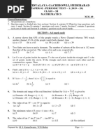 Maths Xi Periodic Test 1 Sample Paper 02 2019